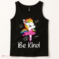 Dancing Unicorn Be Kind Anti Bullying Unity Day Orange Tank Top thumb 2