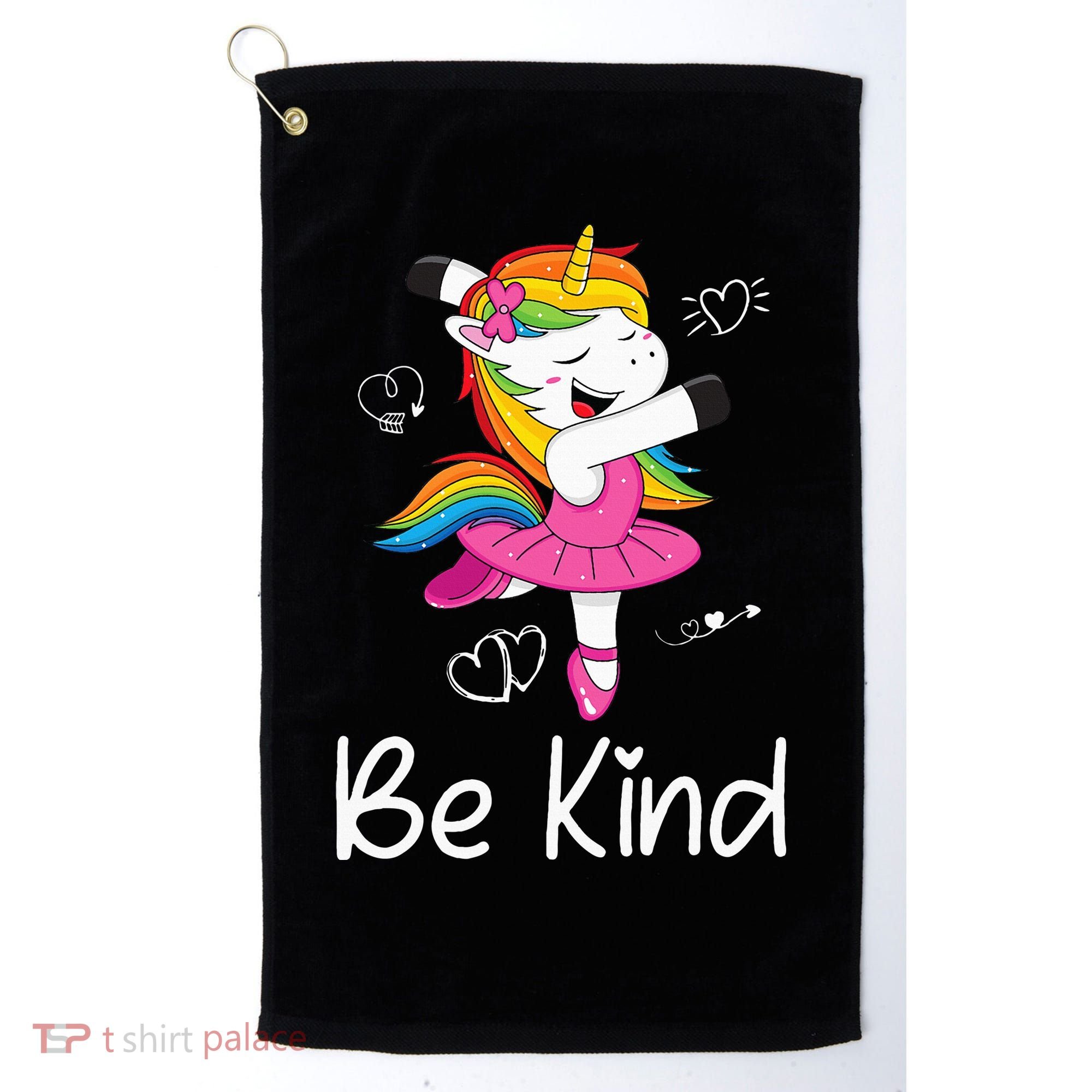 Dancing Unicorn Be Kind Anti Bullying Unity Day Orange Golf Towel