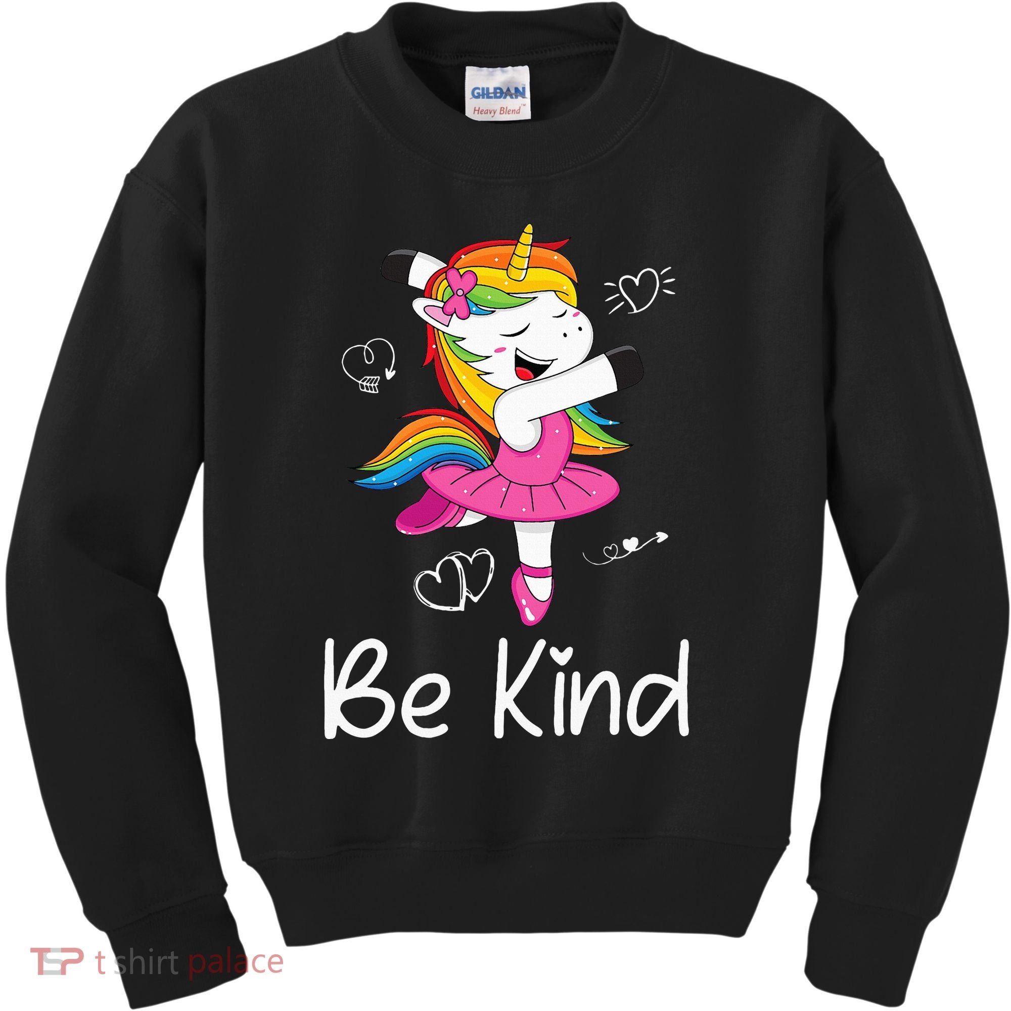 Dancing Unicorn Be Kind Anti Bullying Unity Day Orange Kids Sweatshirt