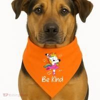 Dancing Unicorn Be Kind Anti Bullying Unity Day Orange USA-Made Doggie Bandana thumb 1