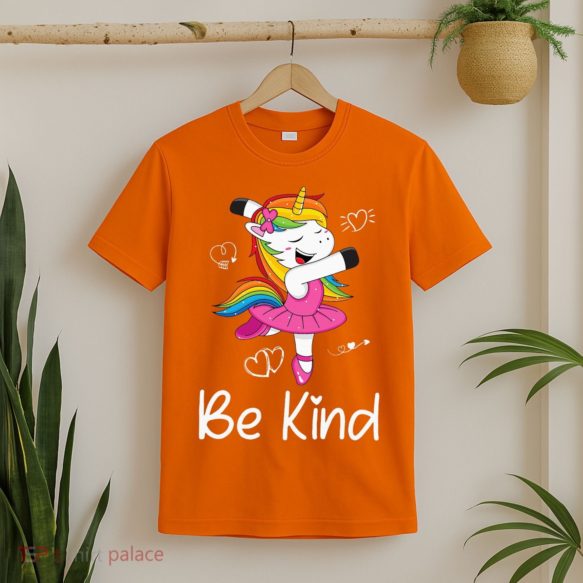 Dancing Unicorn Be Kind Anti Bullying Unity Day Orange T-Shirt