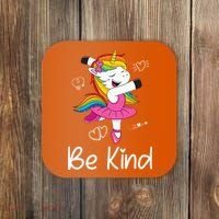 Dancing Unicorn Be Kind Anti Bullying Unity Day Orange Coaster thumb 0