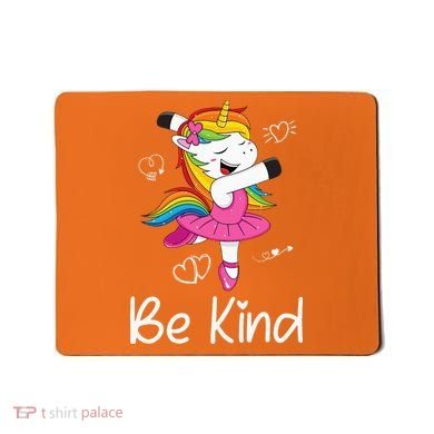 Dancing Unicorn Be Kind Anti Bullying Unity Day Orange Mousepad