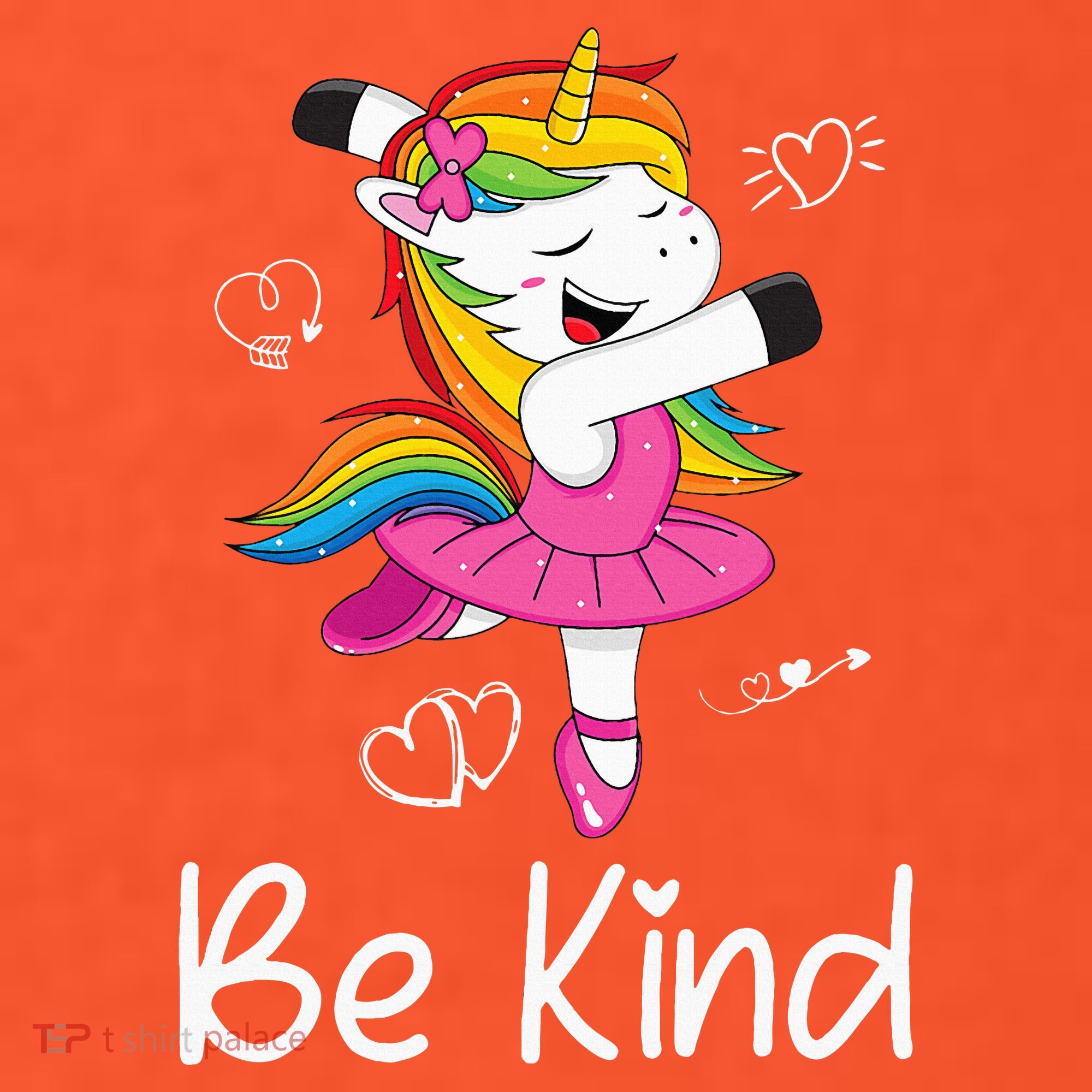 Dancing Unicorn Be Kind Anti Bullying Unity Day Orange Toddler T-Shirt