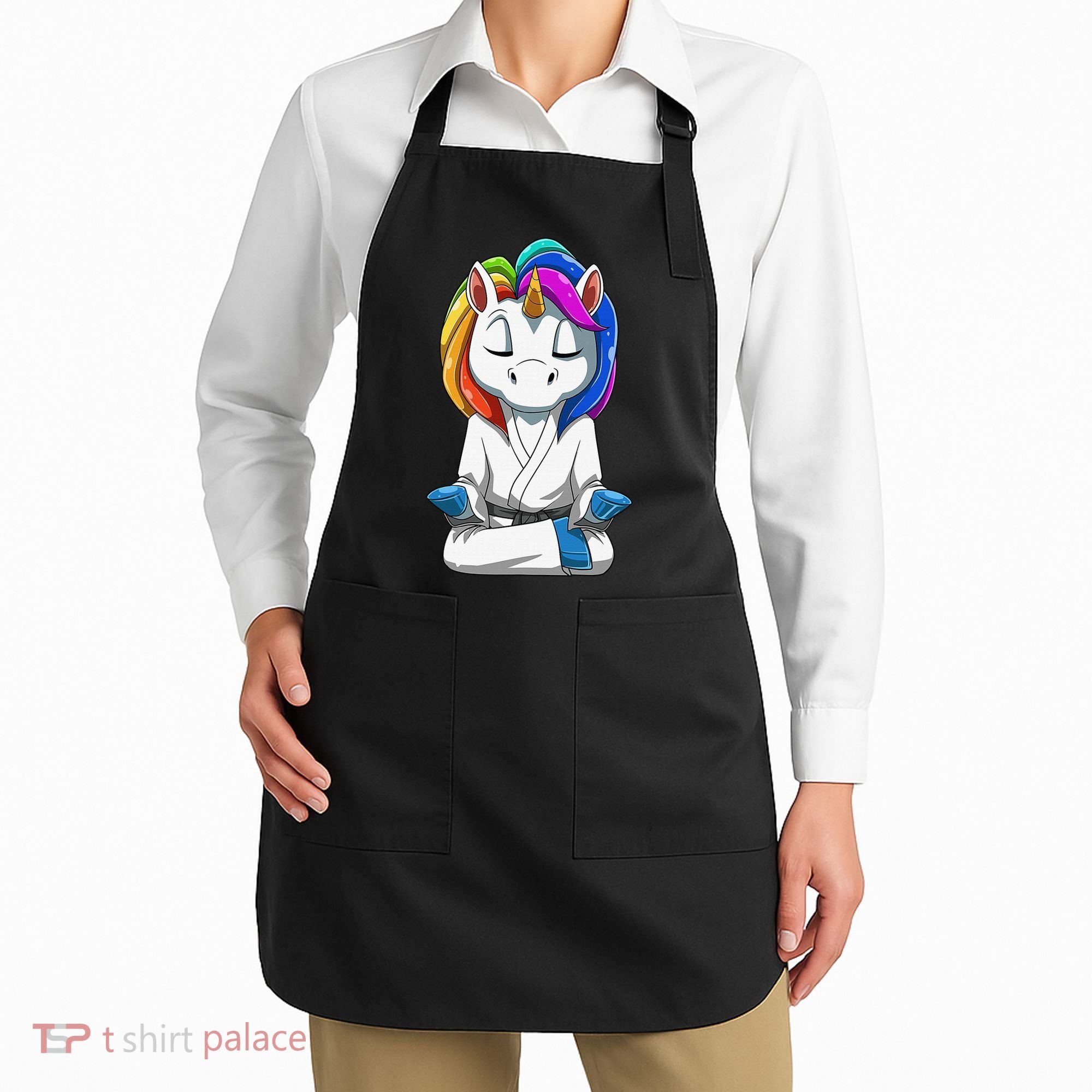 Dabbing Unicorn Brazilian Jiu Jitsu Mom Tee BJJ Apron