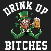Drink Up Bitches Funny Leprechaun St Patrick's Day Women's Sweatshirt thumb 2