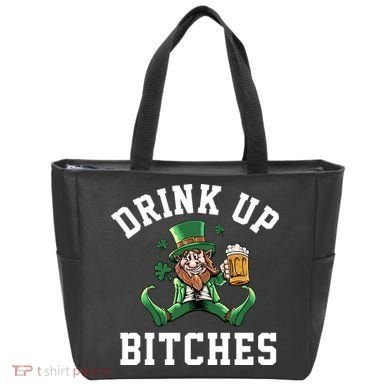 Drink Up Bitches Funny Leprechaun St Patrick's Day Tote Bag