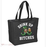 Drink Up Bitches Funny Leprechaun St Patrick's Day Tote Bag thumb 2