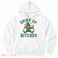Drink Up Bitches Funny Leprechaun St Patrick's Day Hoodie thumb 0