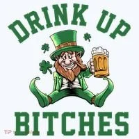 Drink Up Bitches Funny Leprechaun St Patrick's Day Beanie thumb 2