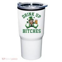 Drink Up Bitches Funny Leprechaun St Patrick's Day Tumbler thumb 0