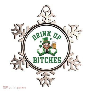 Drink Up Bitches Funny Leprechaun St Patrick's Day Ornament