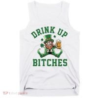 Drink Up Bitches Funny Leprechaun St Patrick's Day Tank Top thumb 0