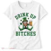 Drink Up Bitches Funny Leprechaun St Patrick's Day Women's T-Shirt thumb 0