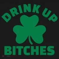 Drink Up Bitches With Shamrock, St Patrick's Day Toddler Hoodie thumb 2