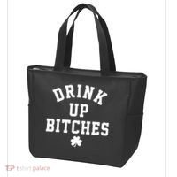 Drink Up Bitches Funny St Patrick's Day Party Tote Bag thumb 3