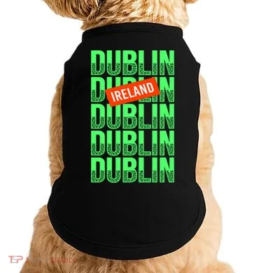 Dublin Ireland Typography Doggie Tank