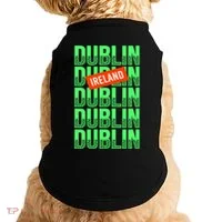 Dublin Ireland Typography Doggie Tank thumb 0