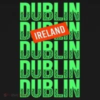 Dublin Ireland Typography Doggie Tank thumb 4
