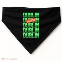 Dublin Ireland Typography USA-Made Doggie Bandana thumb 0