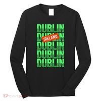 Dublin Ireland Typography Long Sleeve Shirt thumb 0