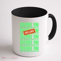 Dublin Ireland Typography Coffee Mug thumb 1