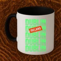Dublin Ireland Typography Coffee Mug thumb 2