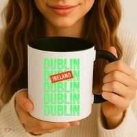 Dublin Ireland Typography Coffee Mug thumb 3