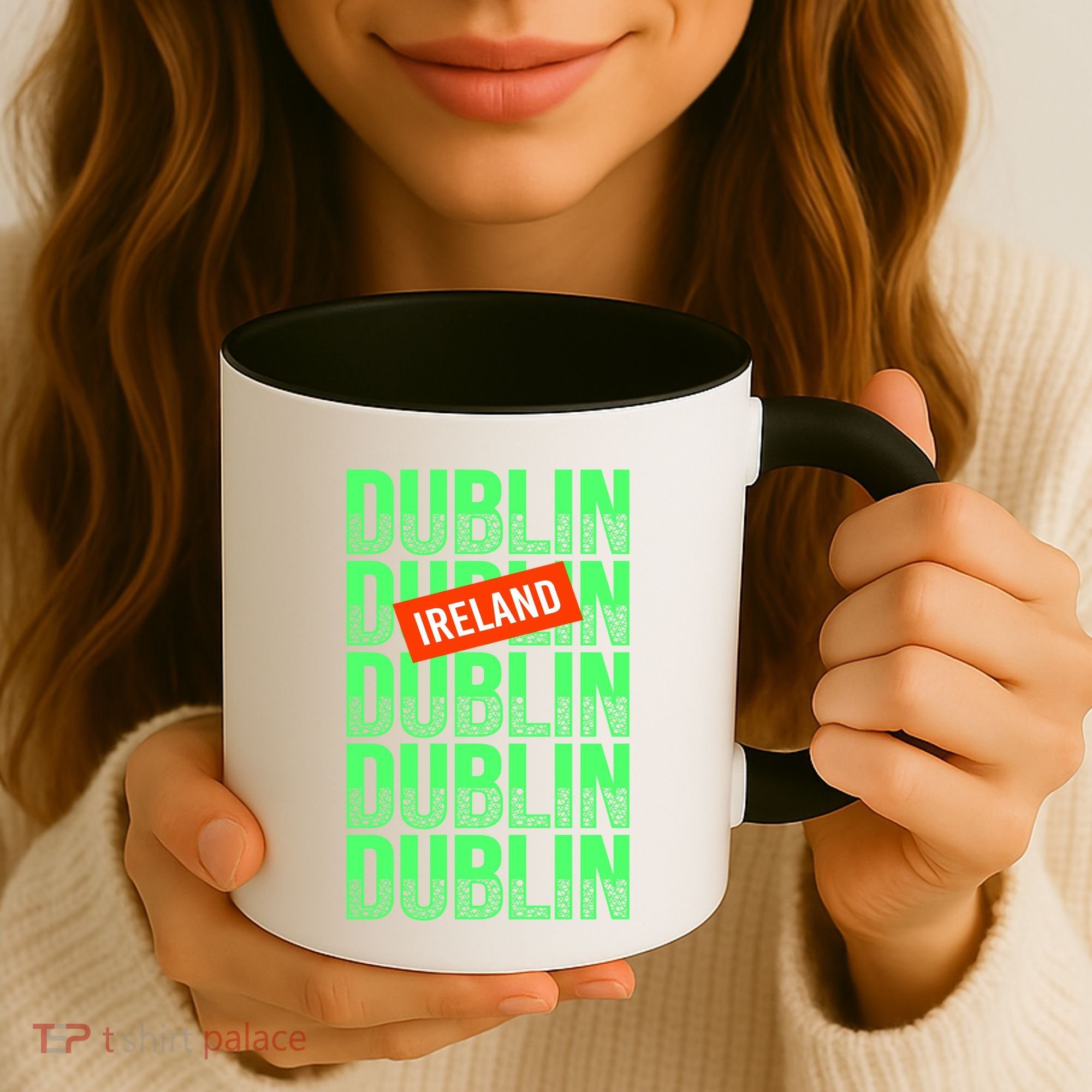 Dublin Ireland Typography Coffee Mug