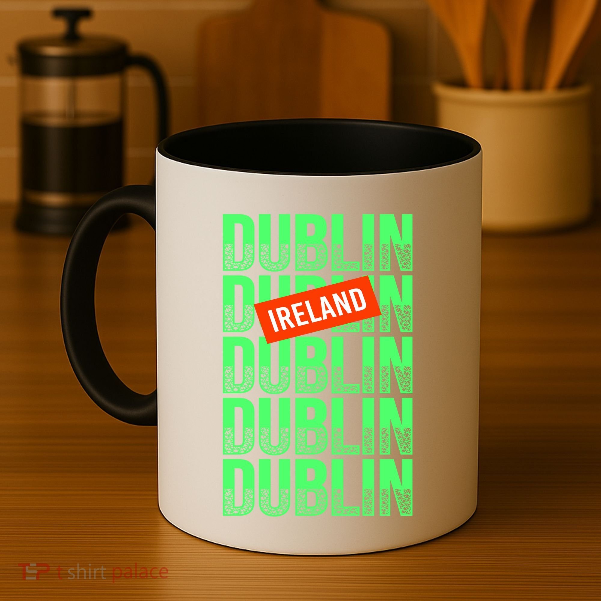 Dublin Ireland Typography Coffee Mug