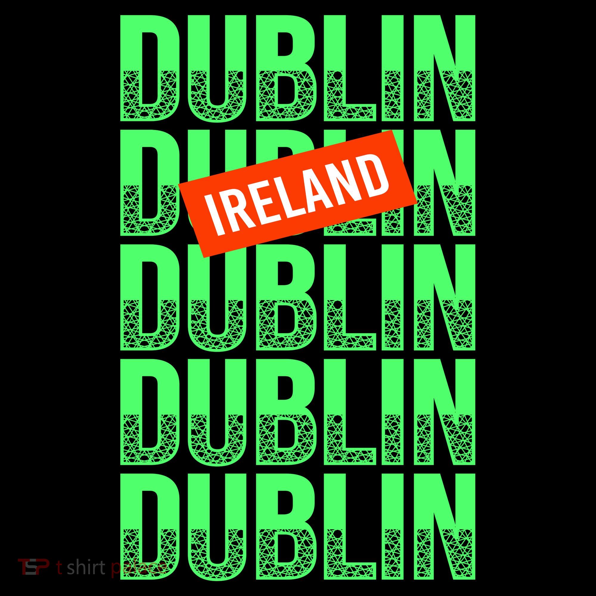 Dublin Ireland Typography Mousepad