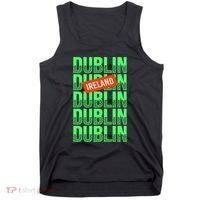 Dublin Ireland Typography Tank Top thumb 0