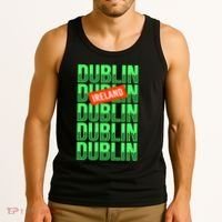 Dublin Ireland Typography Tank Top thumb 3