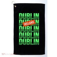 Dublin Ireland Typography Golf Towel thumb 0