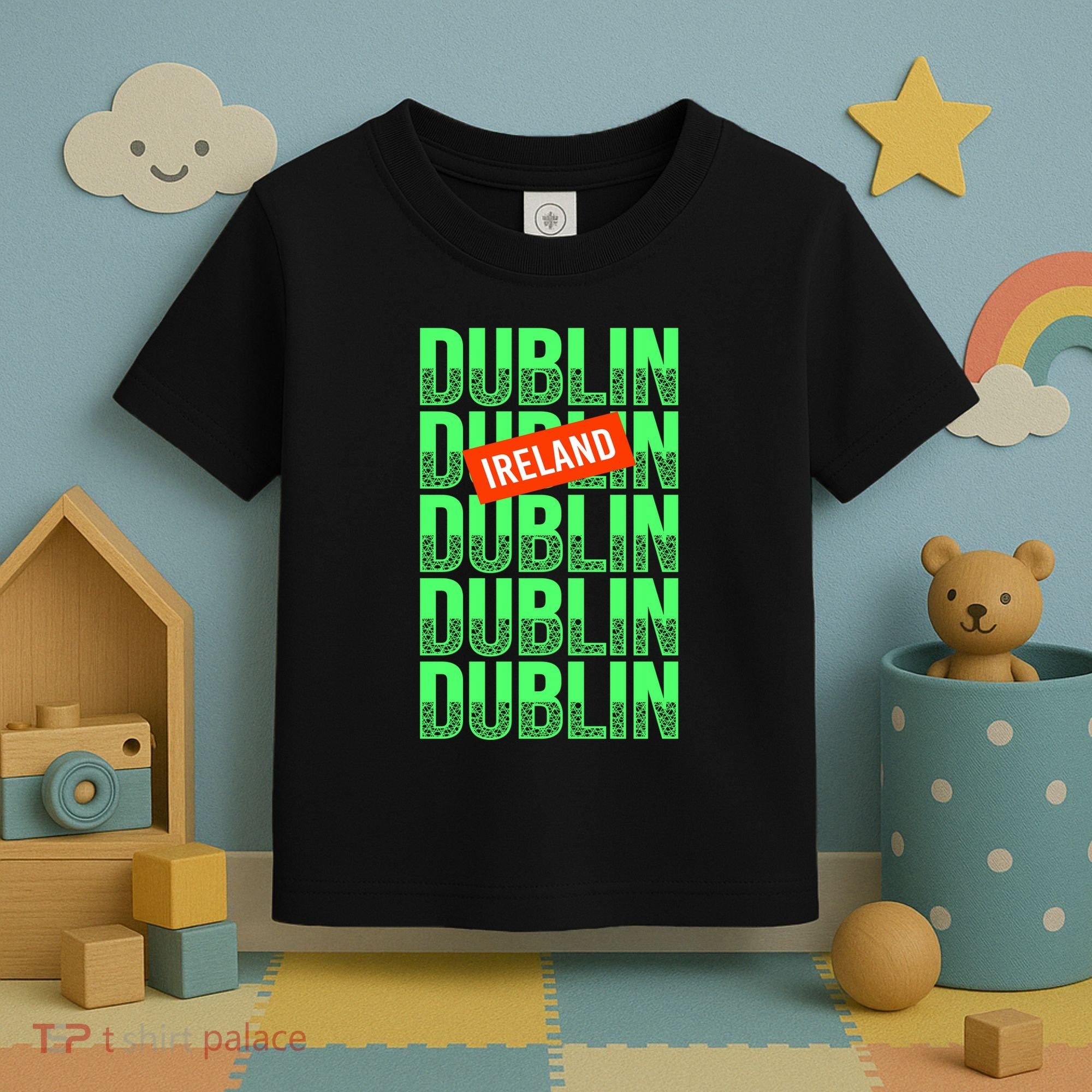 Dublin Ireland Typography Toddler T-Shirt