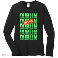 Dublin Ireland Typography Women's Long Sleeve Shirt thumb 0