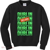 Dublin Ireland Typography Kids Sweatshirt thumb 0
