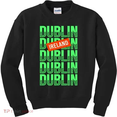 Dublin Ireland Typography Kids Sweatshirt
