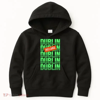 Dublin Ireland Typography Kids Hoodie