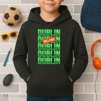Dublin Ireland Typography Kids Hoodie thumb 2