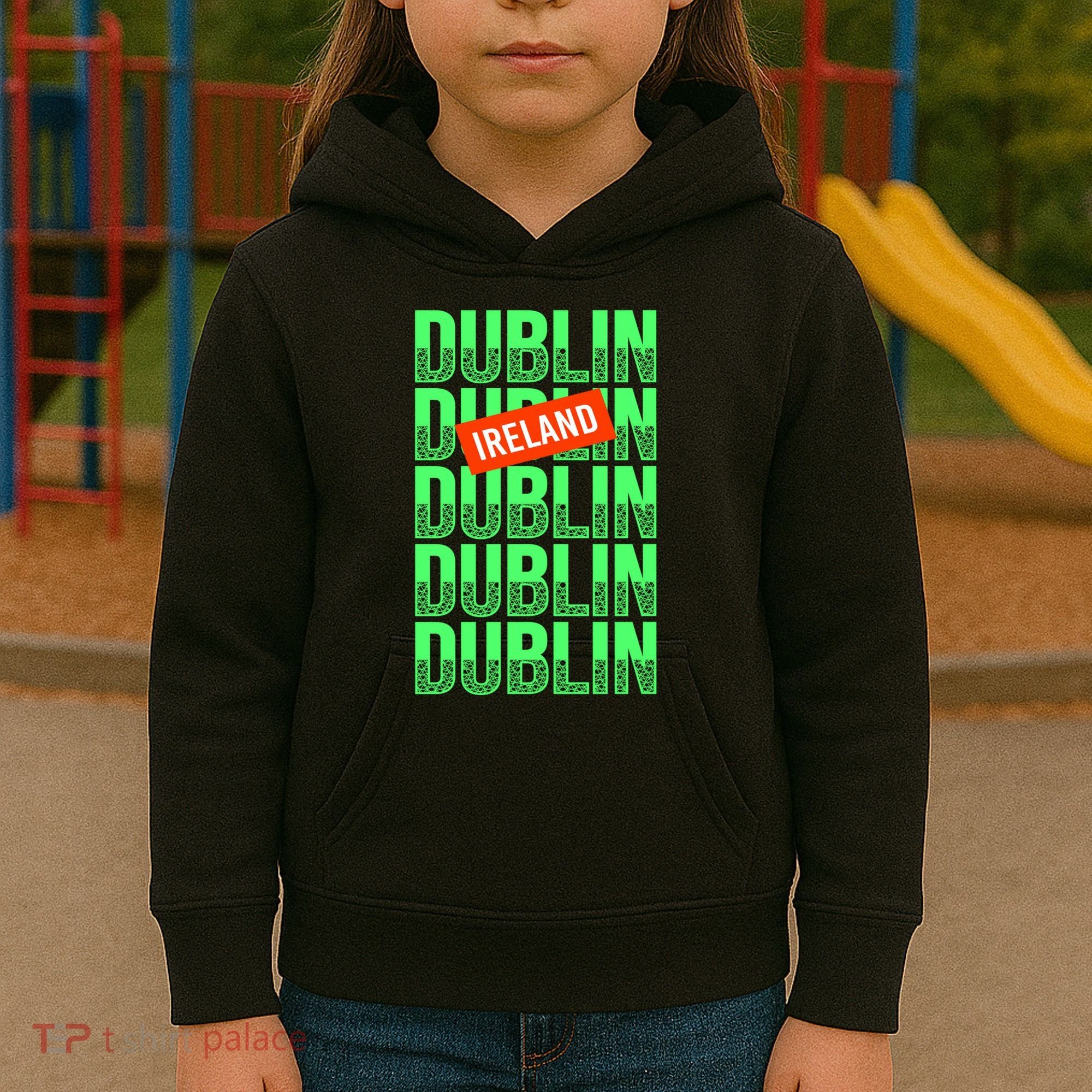 Dublin Ireland Typography Kids Hoodie