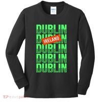 Dublin Ireland Typography Kids Long Sleeve Shirt thumb 0