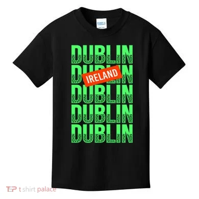 Dublin Ireland Typography Kids T-Shirt