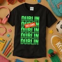 Dublin Ireland Typography Kids T-Shirt thumb 3