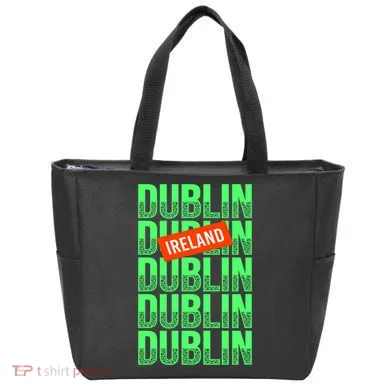 Dublin Ireland Typography Tote Bag