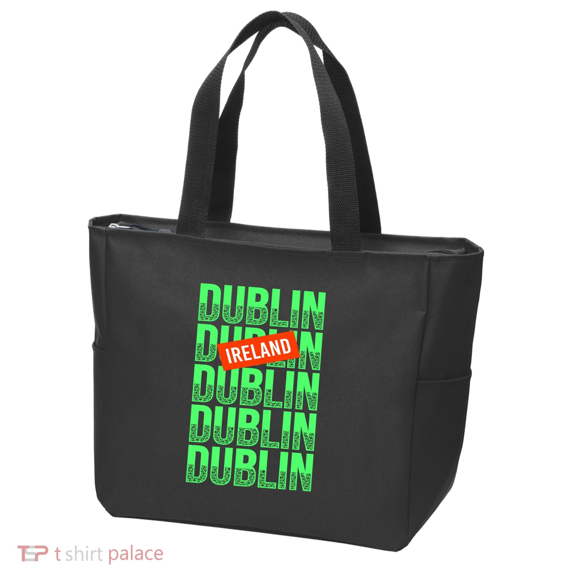 Dublin Ireland Typography Tote Bag