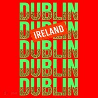 Dublin Ireland Typography Santa Hat thumb 1
