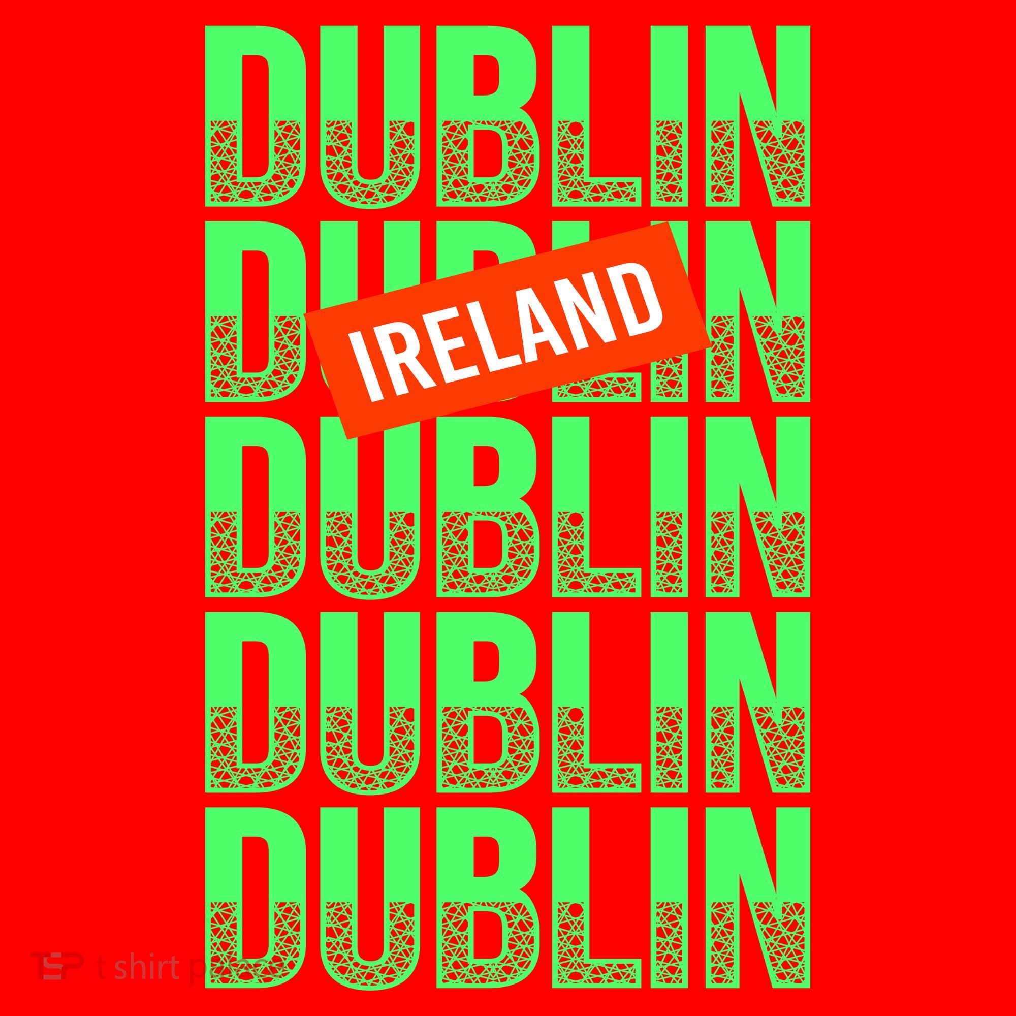 Dublin Ireland Typography Santa Hat