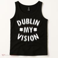 Dublin My Vision Drunk Clover St. Patrick's Day Drinking Tank Top thumb 2