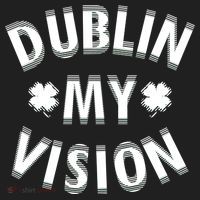 Dublin My Vision Drunk Clover St. Patrick's Day Drinking Golf Towel thumb 3